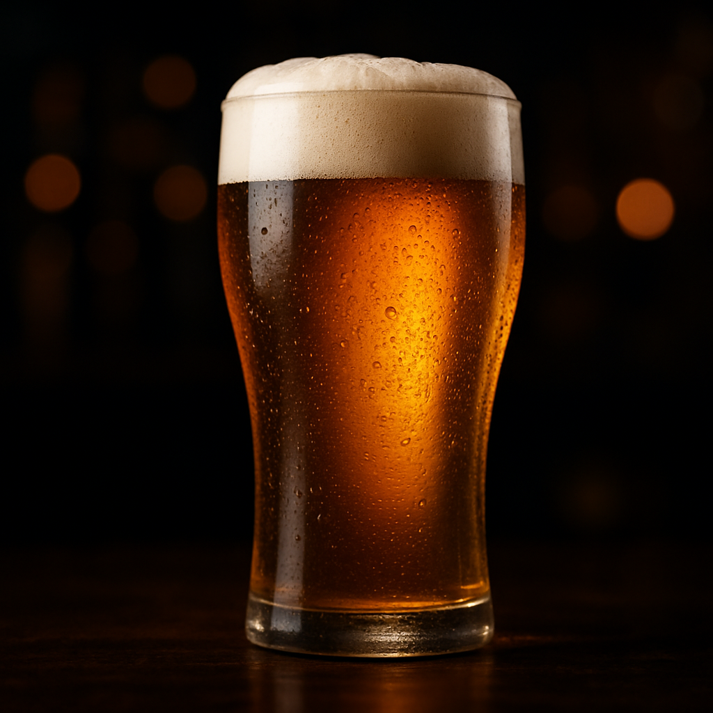 Draft beer pour